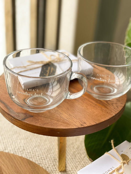 Personalized - Clear Mug | Soup Mug - Creative Fuel - LemonadeHome