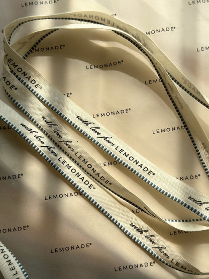 Personalised cloth ribbon for gift wrapping 15mm 100 metres roll
