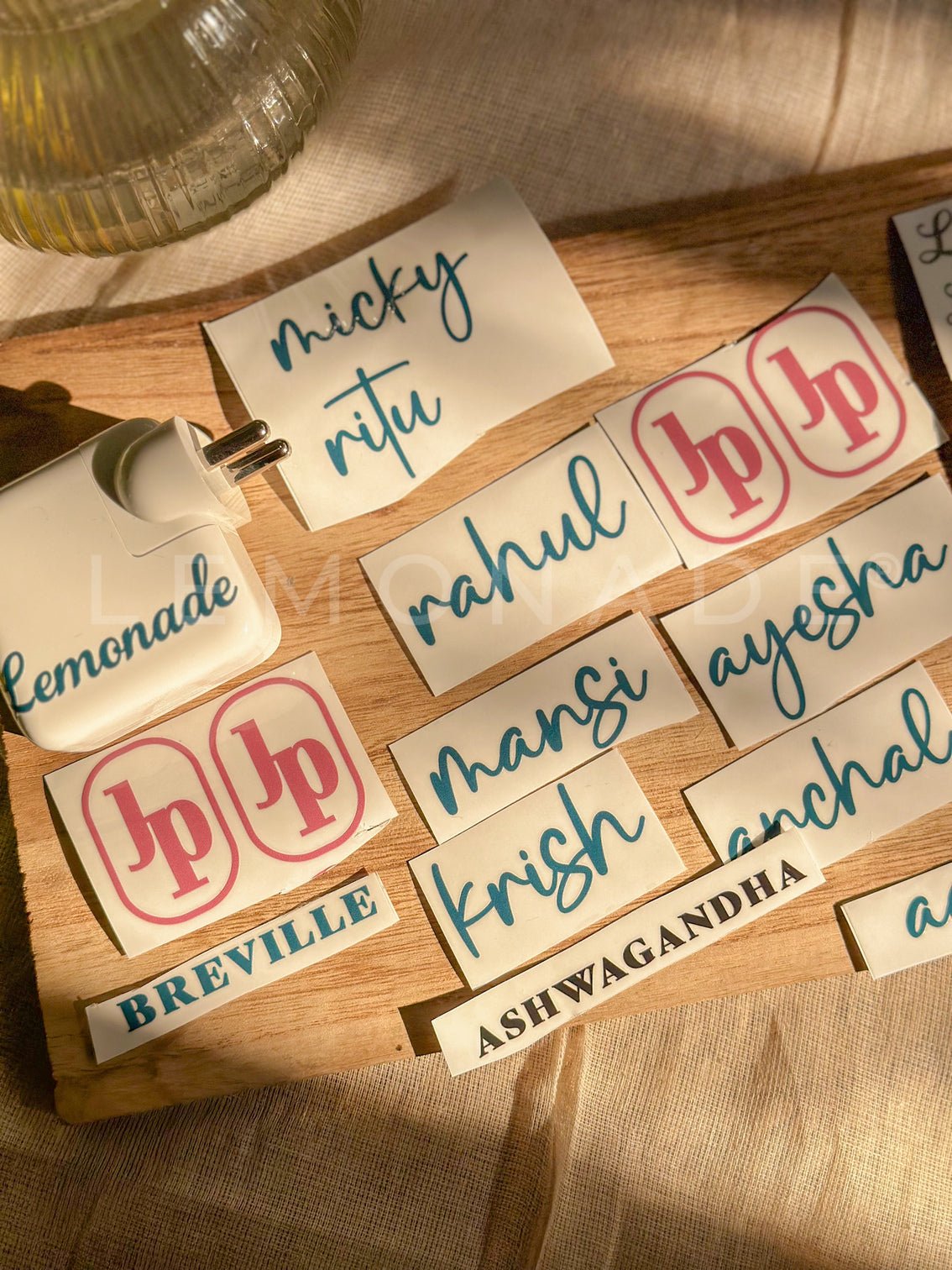 Sticker Custom Made Logo Personalized - Colourful Stickers - Logo - Lemonade - Set of 10 - Lemonade