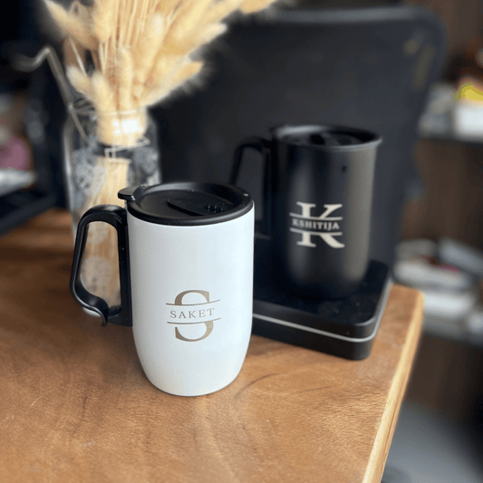 Personalized - ComfortGrip Travel Mug - Initials - LemonadeHome