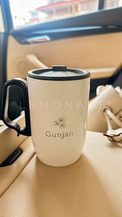 Personalized - ComfortGrip Travel Mug - White - LemonadeHome