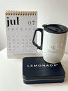 Personalized - ComfortGrip Travel Mug - White - LemonadeHome