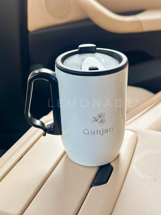 Personalized - ComfortGrip Travel Mug - White - LemonadeHome