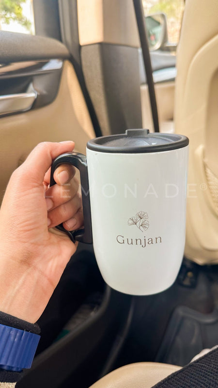 Personalized - ComfortGrip Travel Mug - White - LemonadeHome