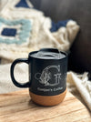 Personalized - Cork Base Mug - Black - LemonadeHome