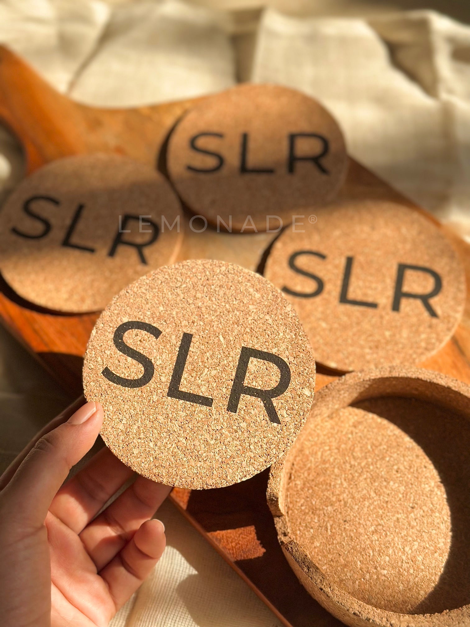 Personalized - Cork Coaster - Set of 4 - LemonadeHome