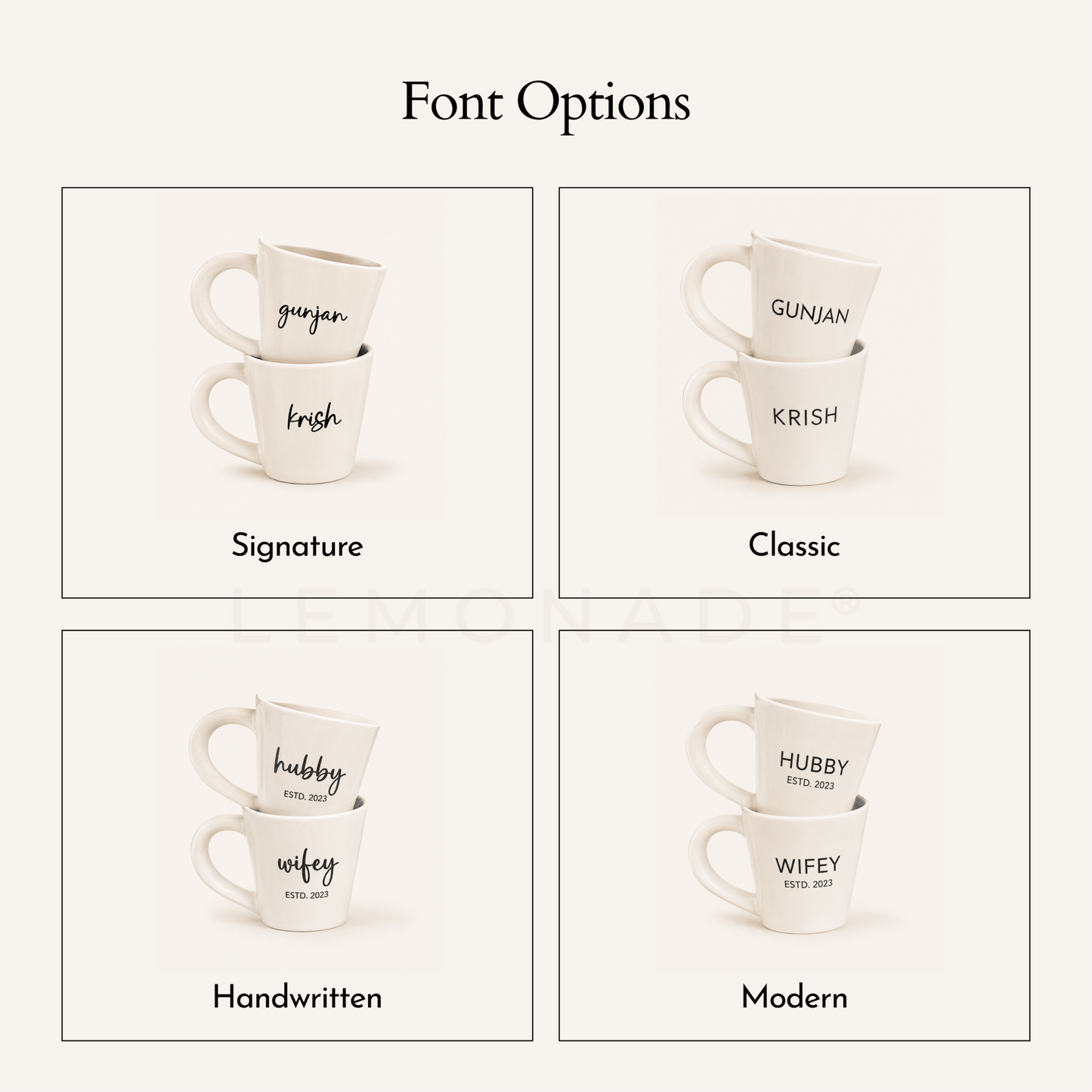 Personalized - Couple Mug - White Latte - LemonadeHome