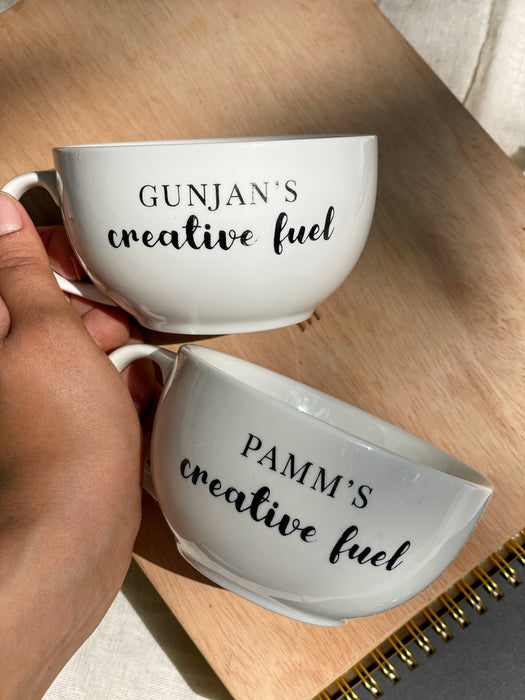 Personalized - Creative Fuel Mugs - White - LemonadeHome