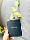 Personalized - Dark Luxe Leather Flask - LemonadeHome