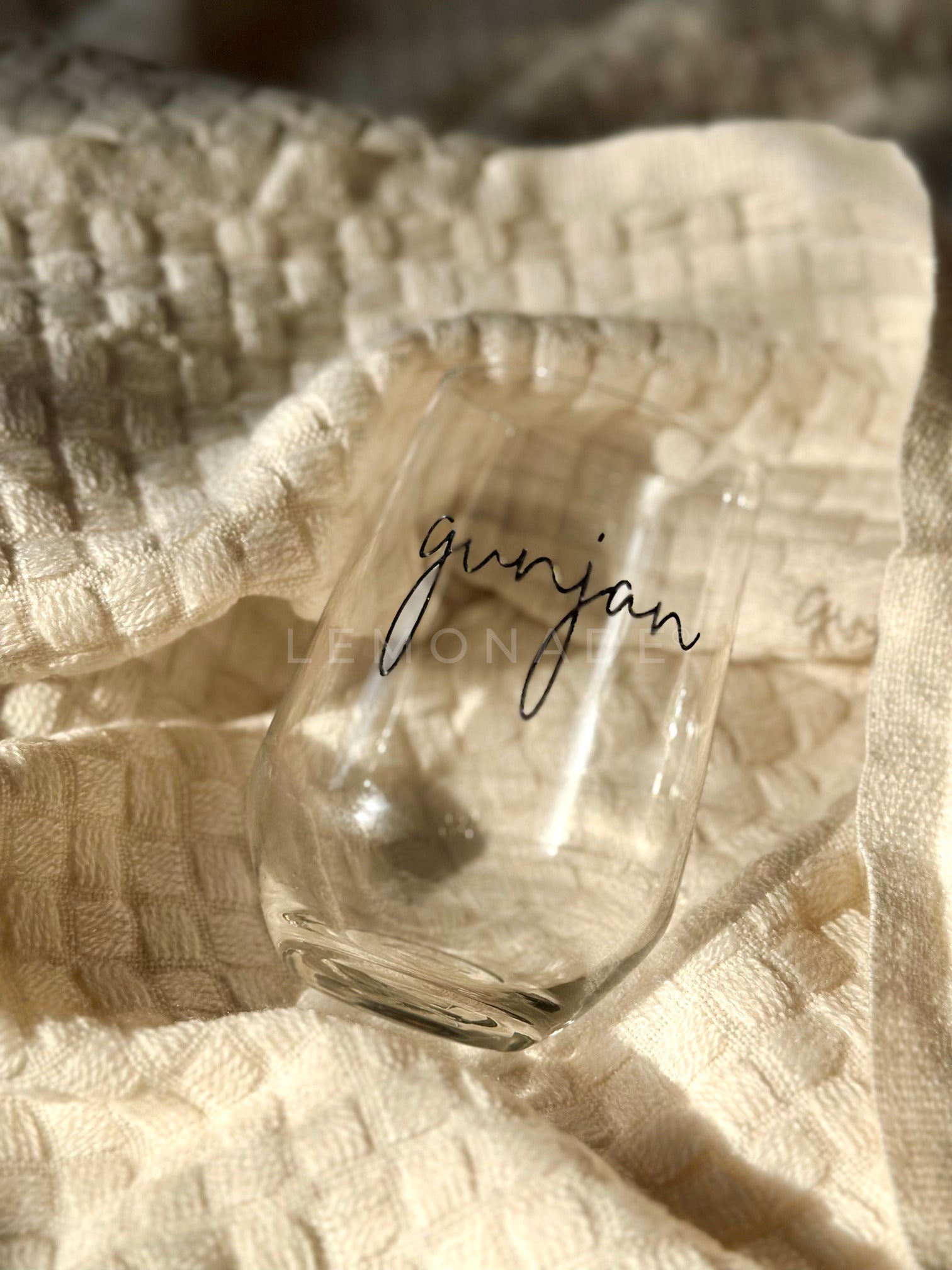 Personalized Drink Glass - Signature Script | Artisan Collection - LemonadeHome