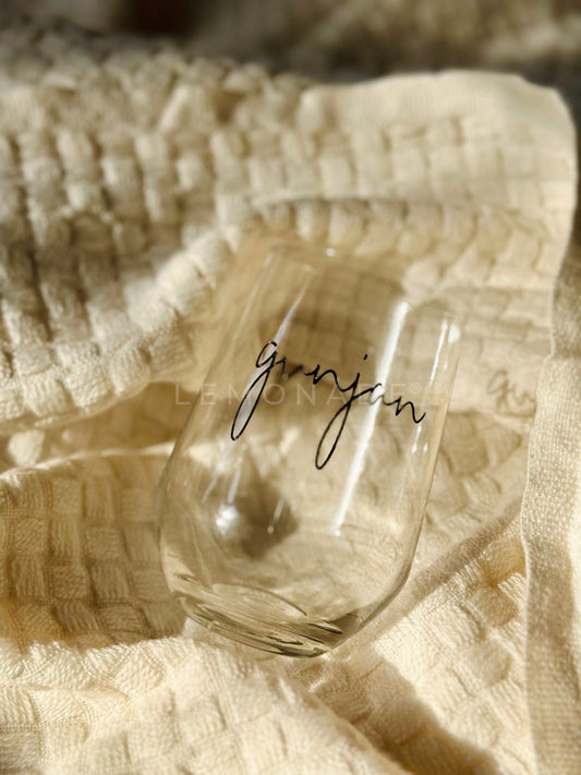 Personalized Drink Glass - Signature Script | Artisan Collection - LemonadeHome