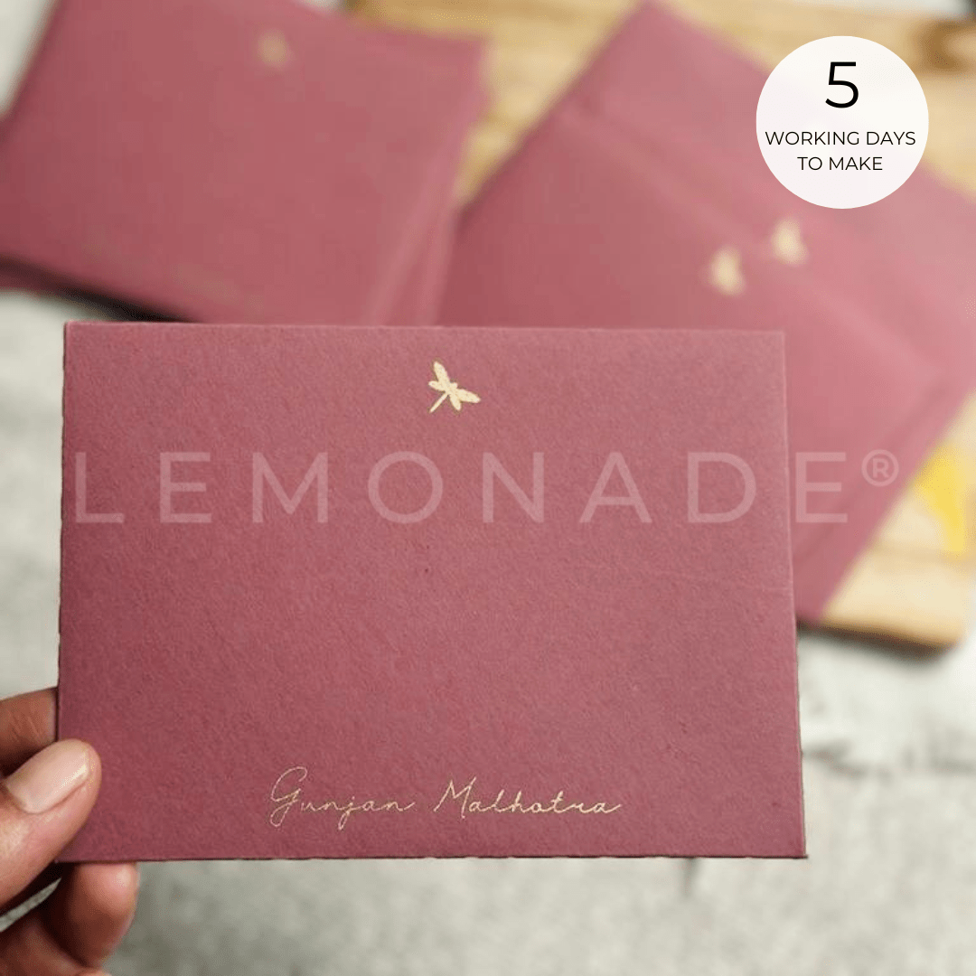 Personalized Envelopes - Brandy Rose - Dragonfly - Set of 9 - LemonadeStationery