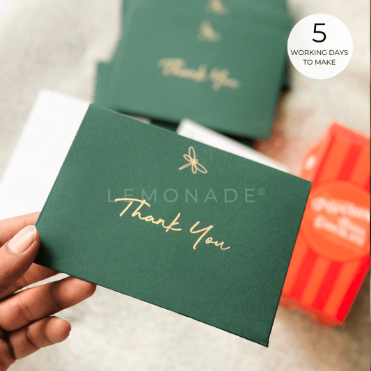 Personalized Envelopes - Emerald Green - Dragonfly - Set of 9 - LemonadeStationery