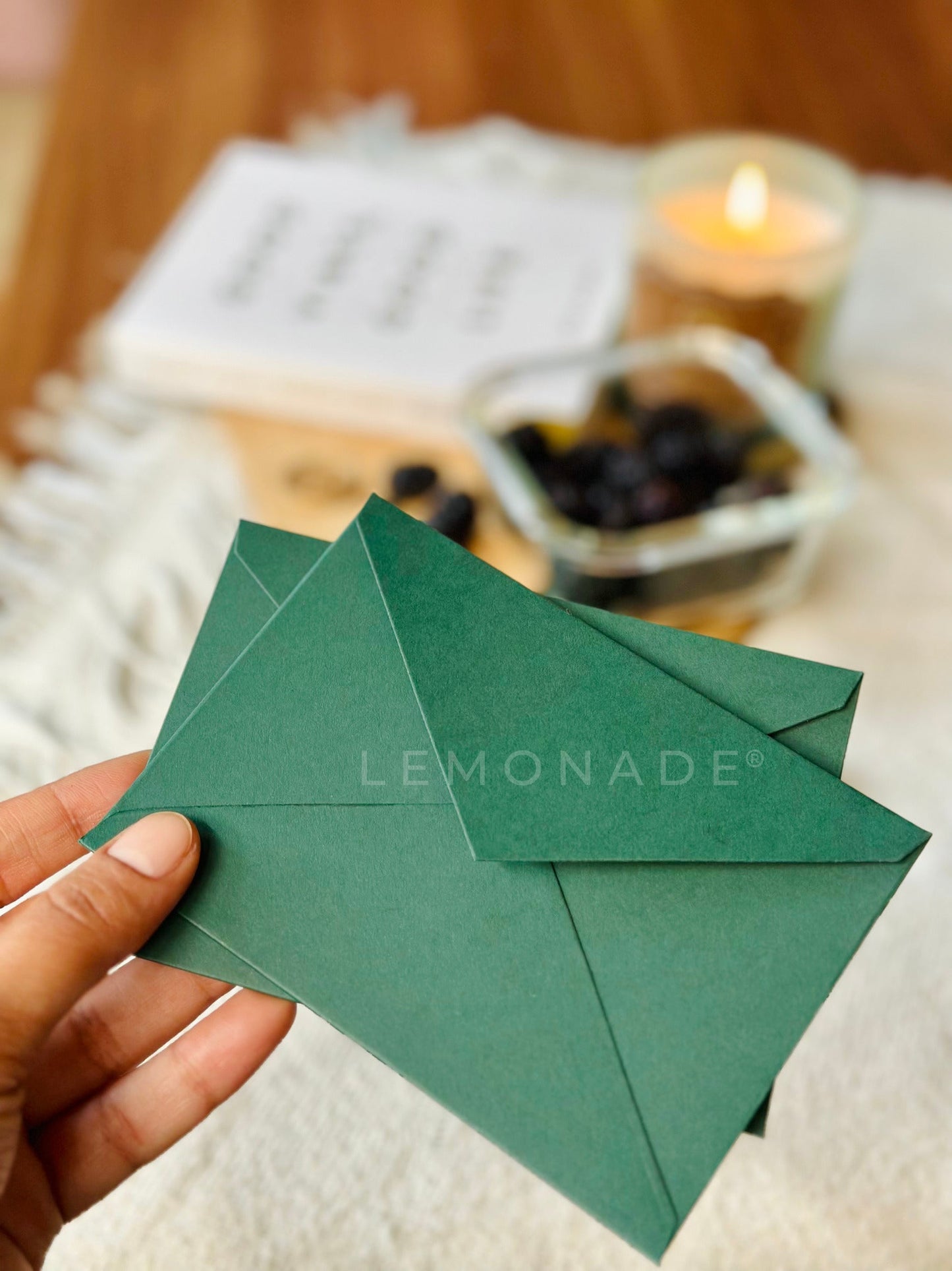 Personalized Envelopes - Emerald Green - Dragonfly - Set of 9 - LemonadeStationery