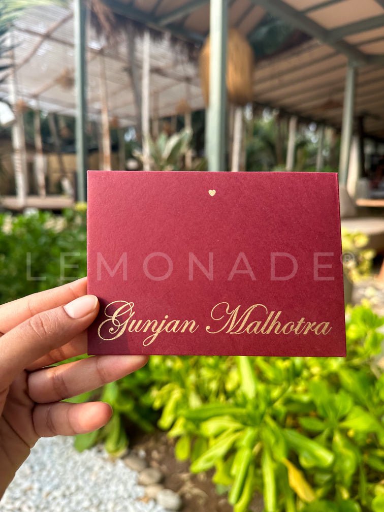 Personalized Envelopes - Marsala - Set of 9 - LemonadeStationery