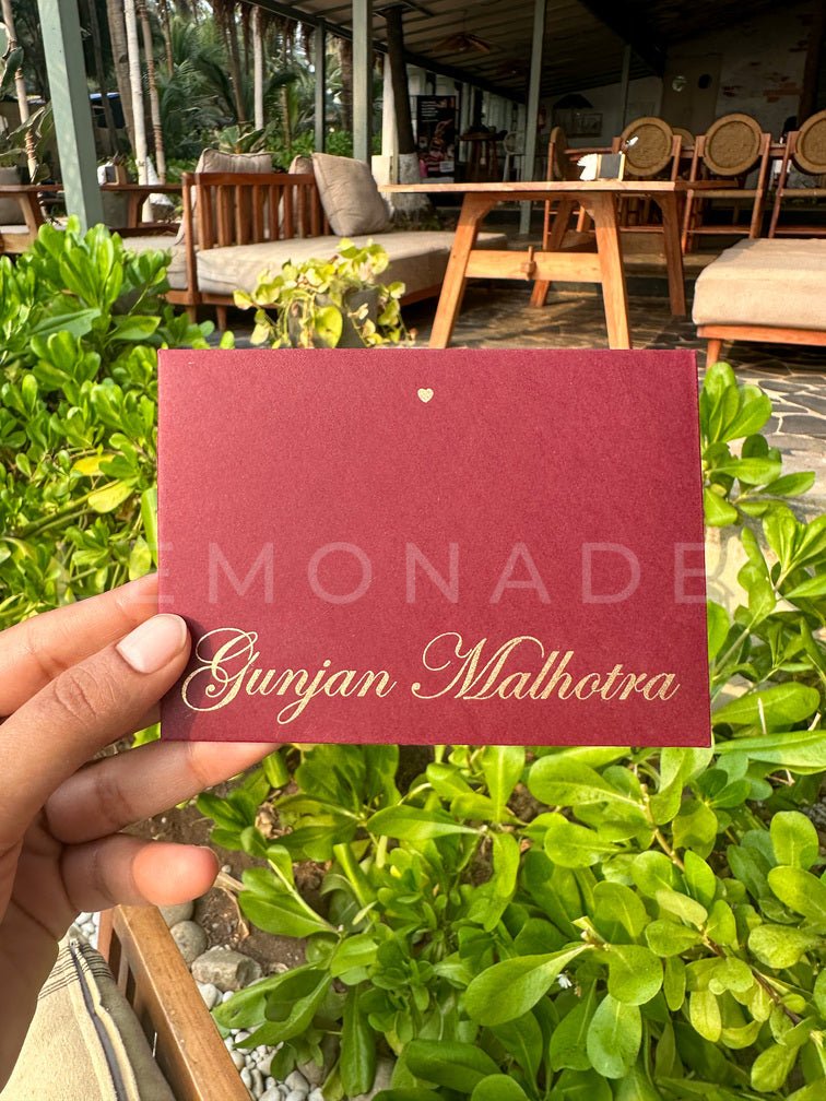 Personalized Envelopes - Marsala - Set of 9 - LemonadeStationery