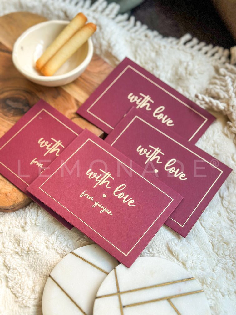 Personalized Envelopes - Marsala - With Love - Set of 9 - LemonadeStationery