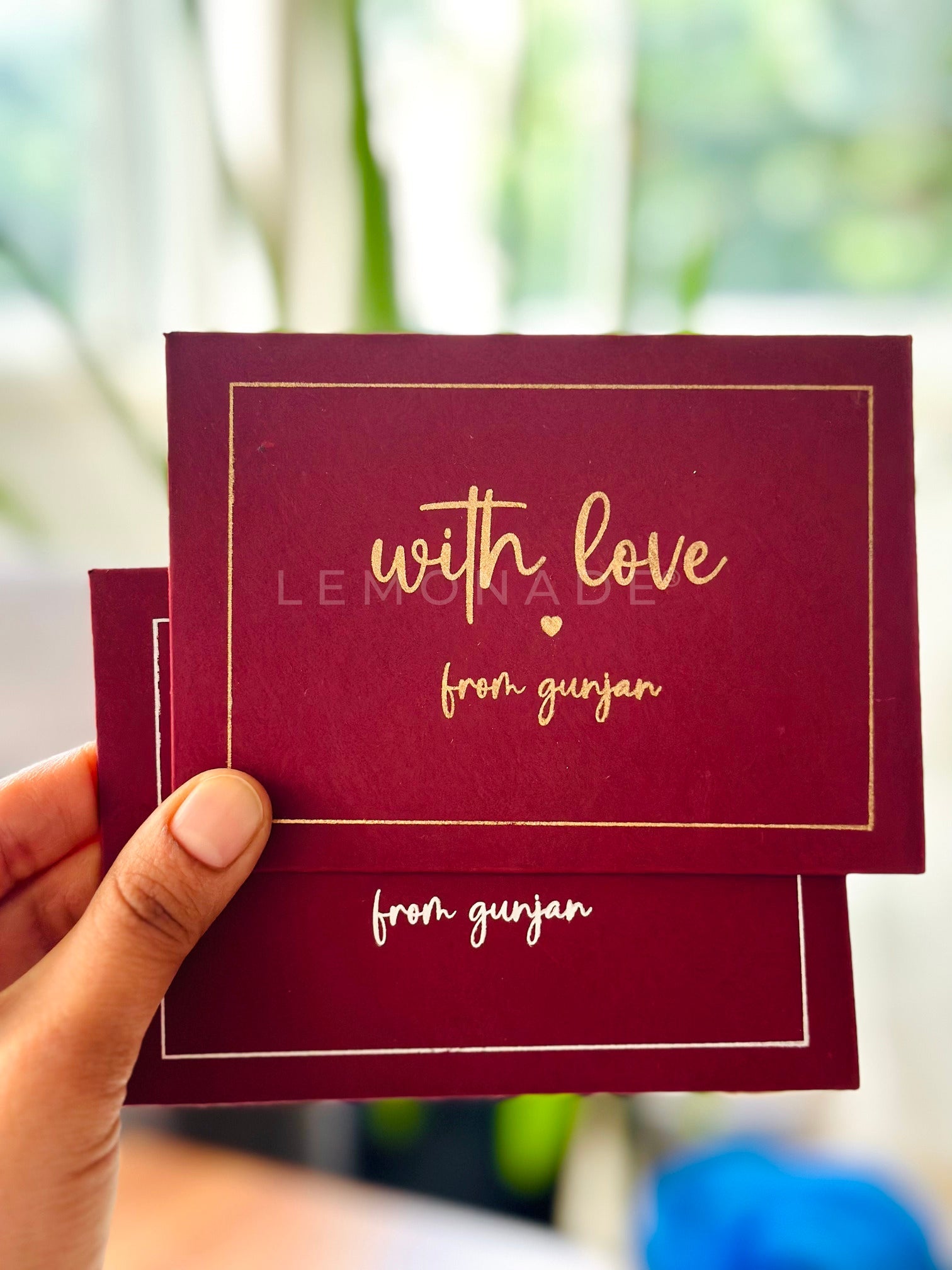 Personalized Envelopes - Marsala - With Love - Set of 9 - LemonadeStationery