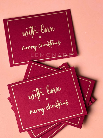 Personalized Envelopes - Marsala - With Love - Set of 9 - LemonadeStationery