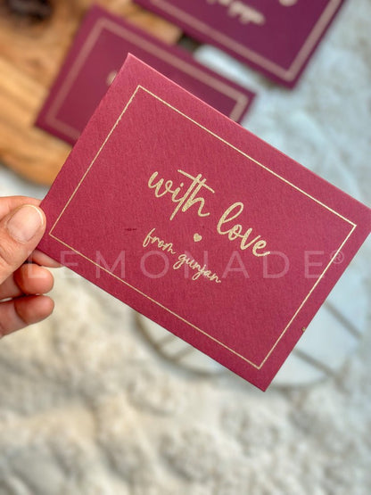 Personalized Envelopes - Marsala - With Love - Set of 9 - LemonadeStationery