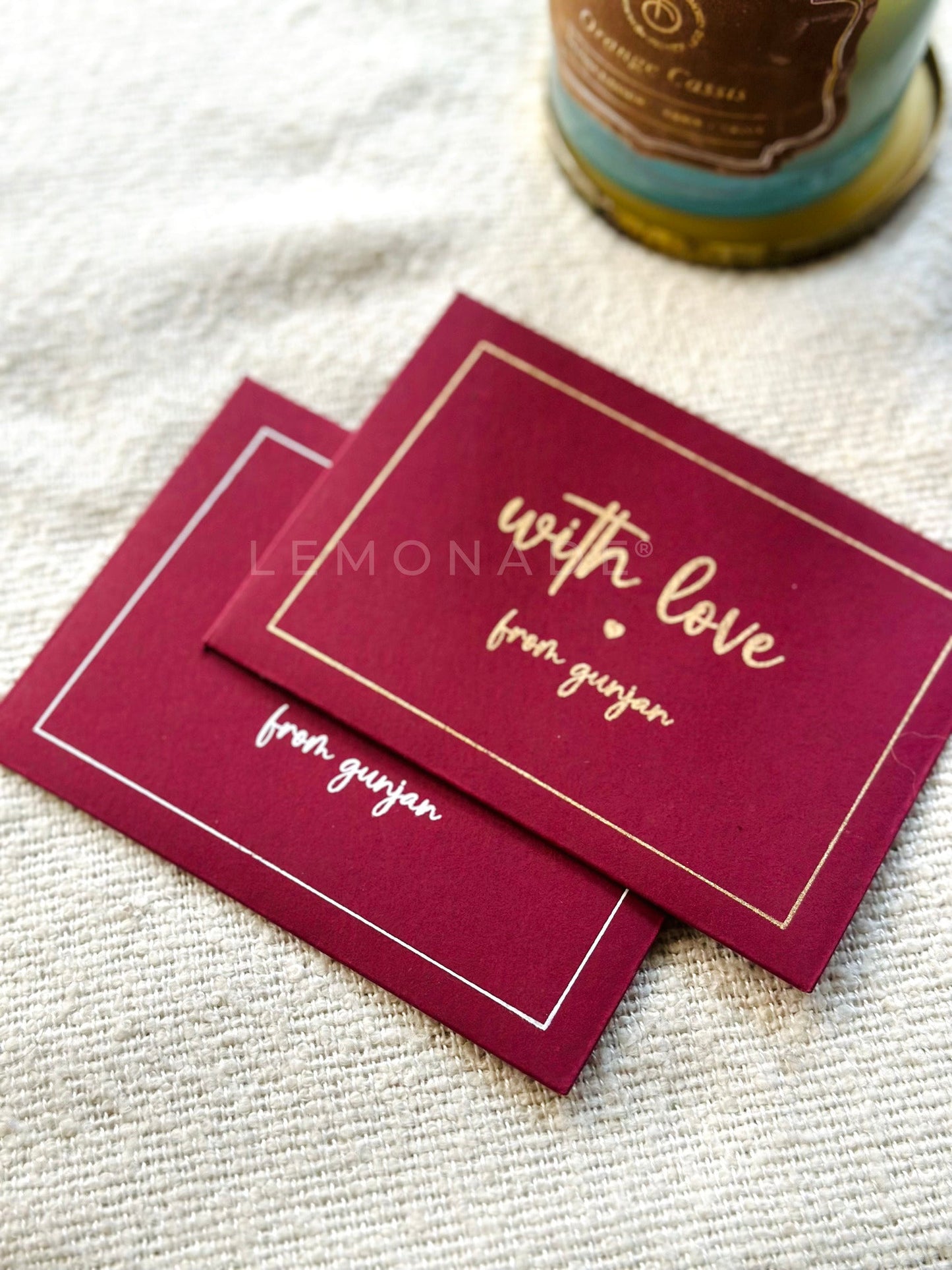 Personalized Envelopes - Marsala - With Love - Set of 9 - LemonadeStationery