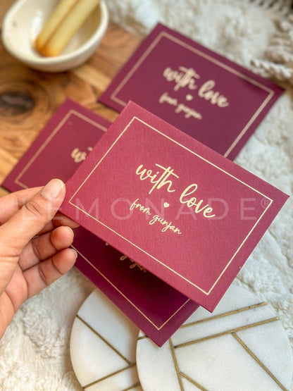 Personalized Envelopes - Marsala - With Love - Set of 9 - LemonadeStationery