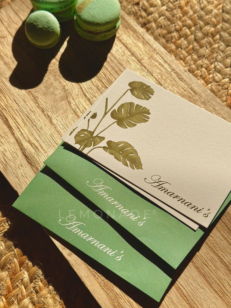 Personalized Envelopes - Olive Green - Set of 9 - LemonadeStationery