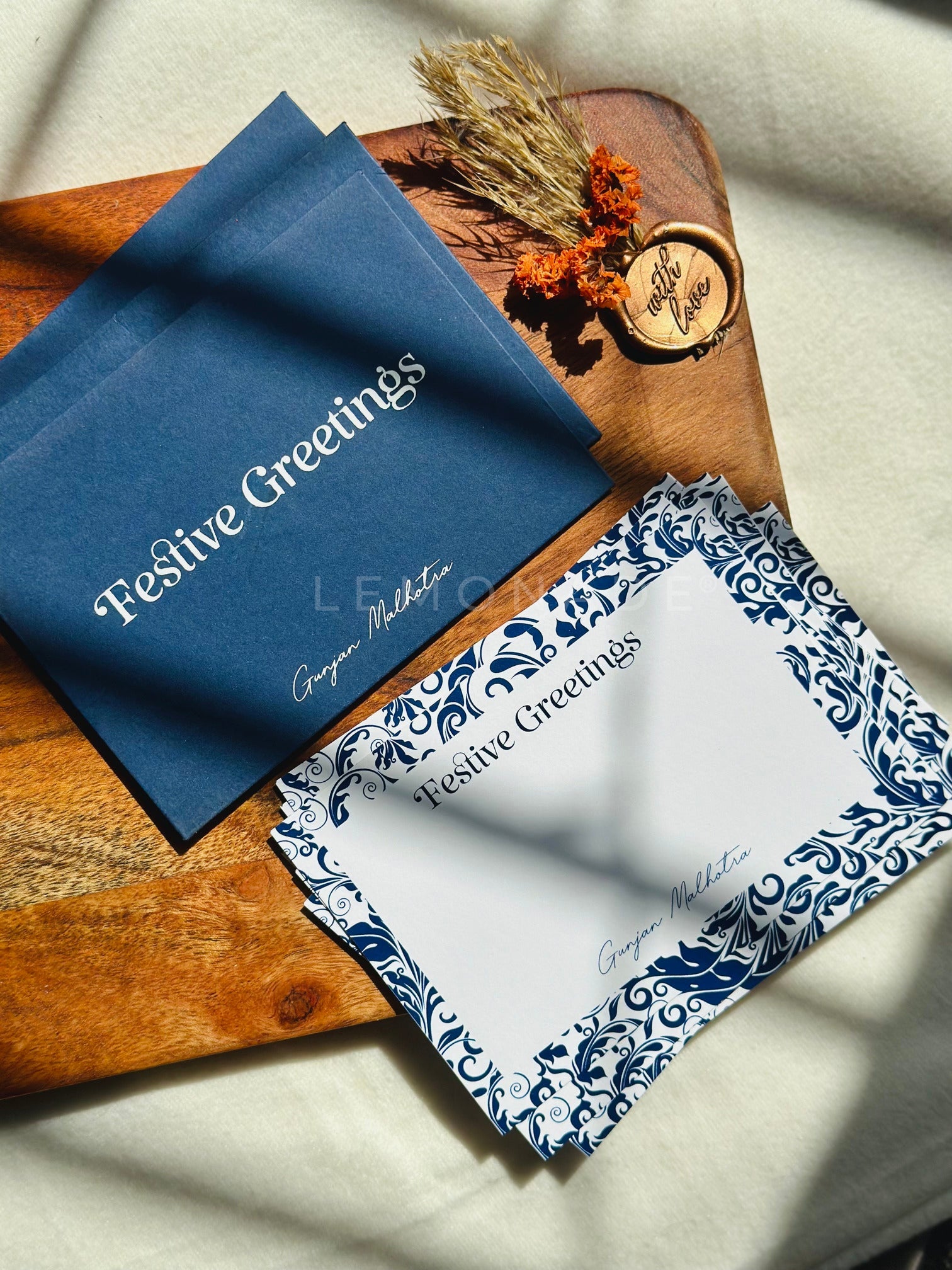 Personalized Envelopes - Regal Festive - Set of 9 - LemonadeStationery