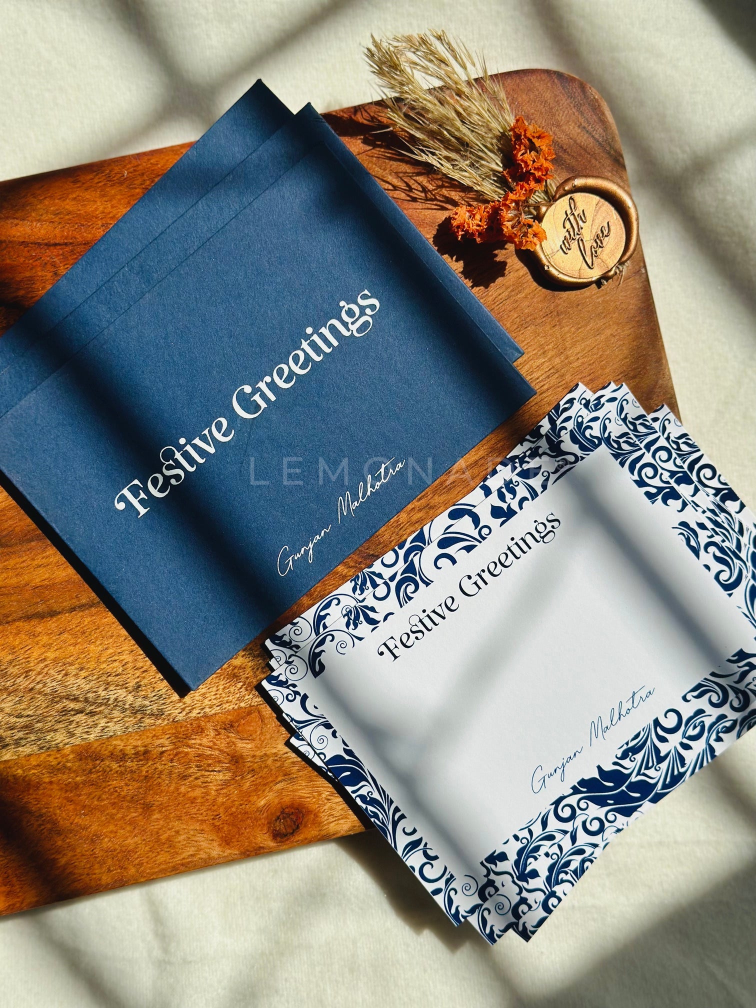 Personalized Envelopes - Regal Festive - Set of 9 - LemonadeStationery