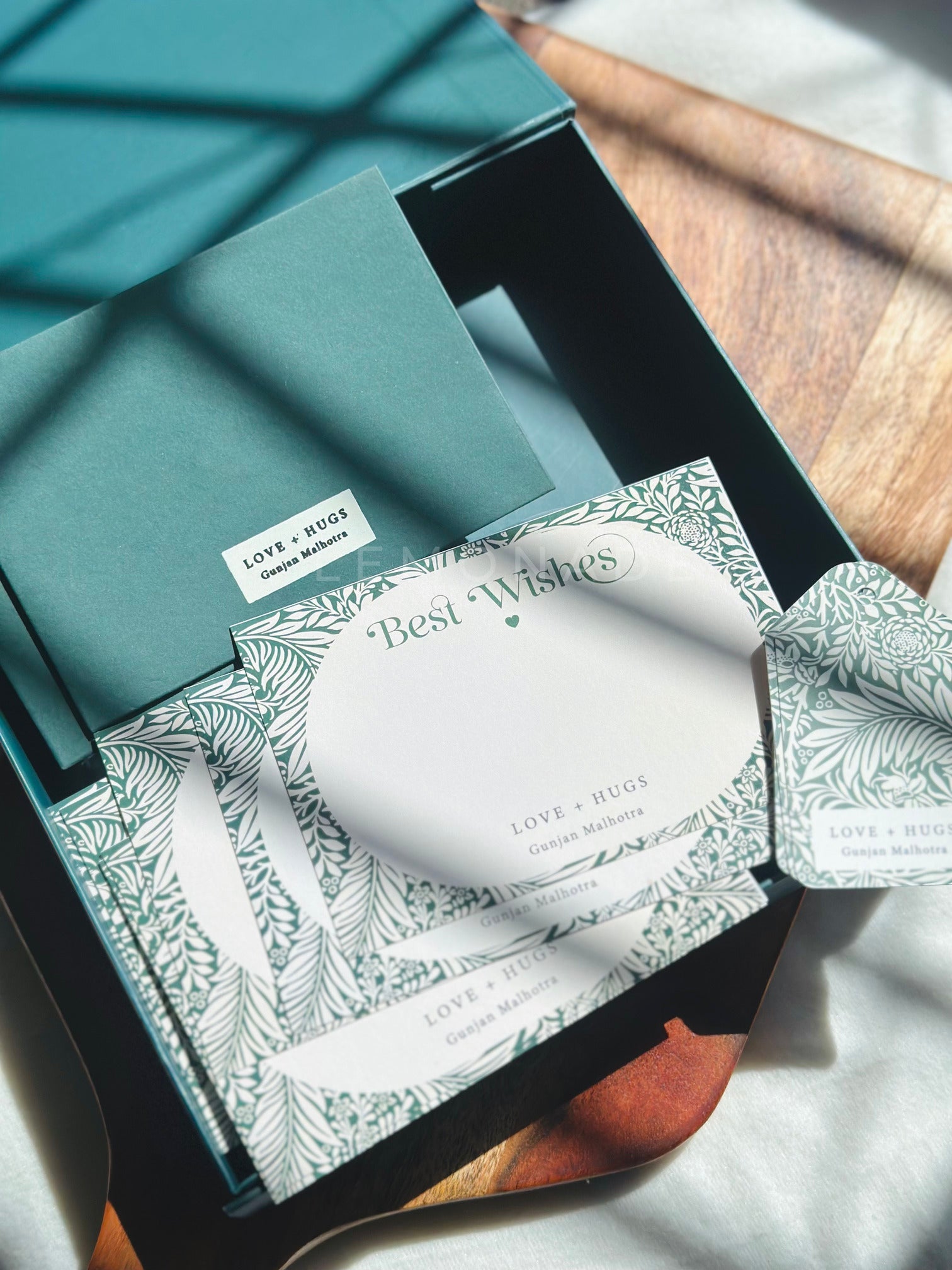 Personalized Envelopes - Royal Garden Greens - Set of 9 - LemonadeStationery