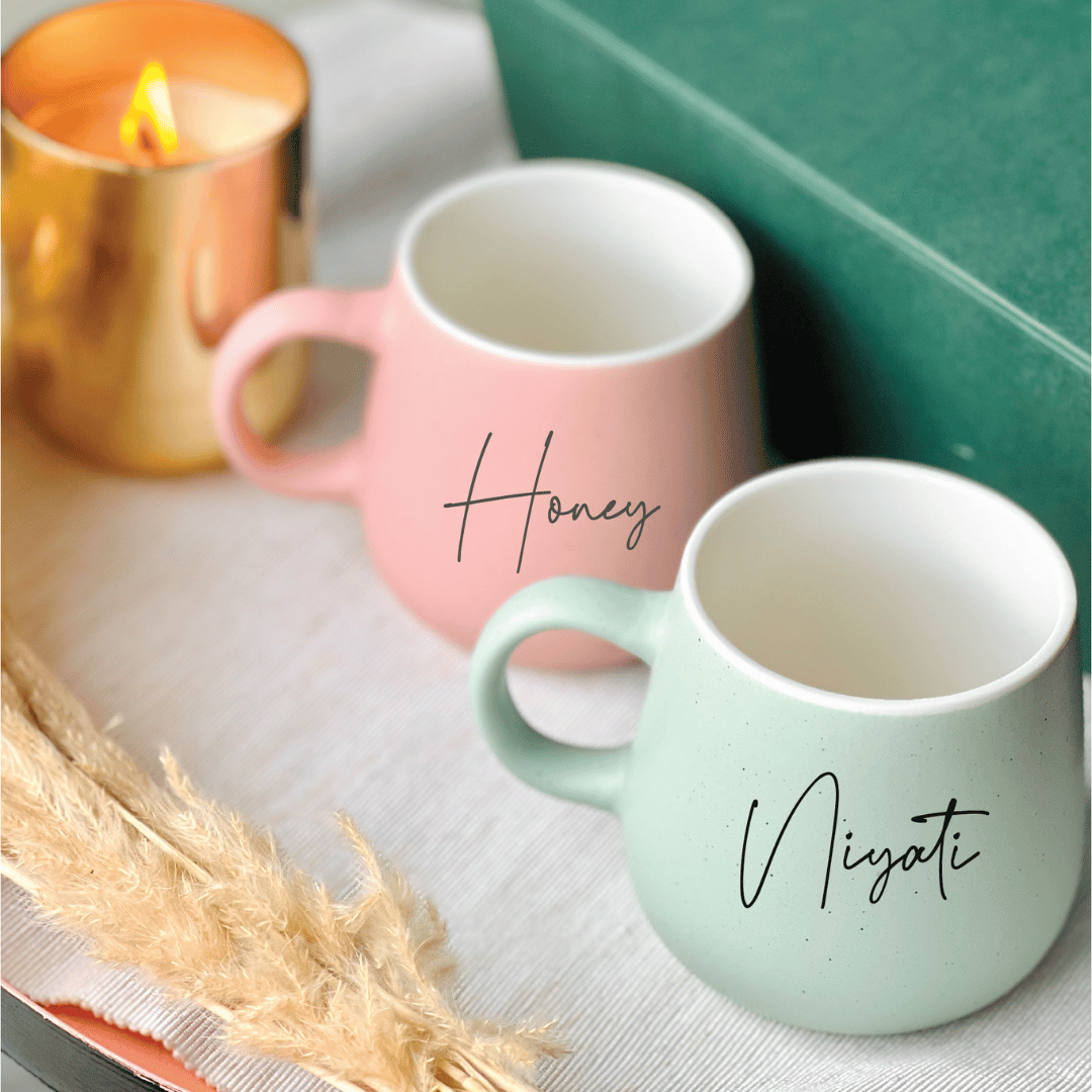 Personalized Gift Box – Pastel Neu Ceramic Coffee Mug Set