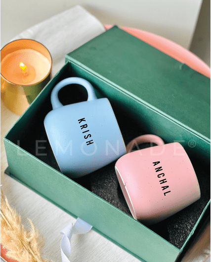 Personalized Gift Box – Pastel Neu Ceramic Coffee Mug Set - Standard - LemonadeHome