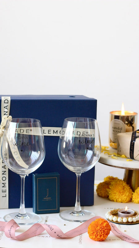 Personalized Gift Hamper Box - Wine Date Night - LemonadeLuxe Gifting