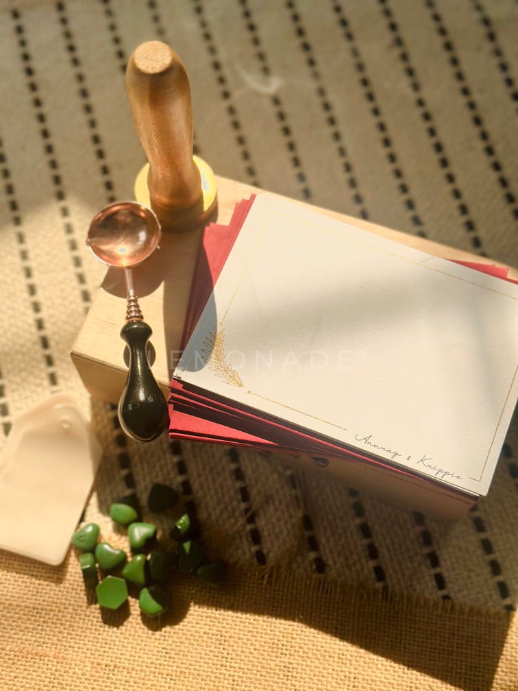 Personalized Gift Hamper - The Mini Vintage Wax Seal Stamp Set - LemonadeCustom Stamps