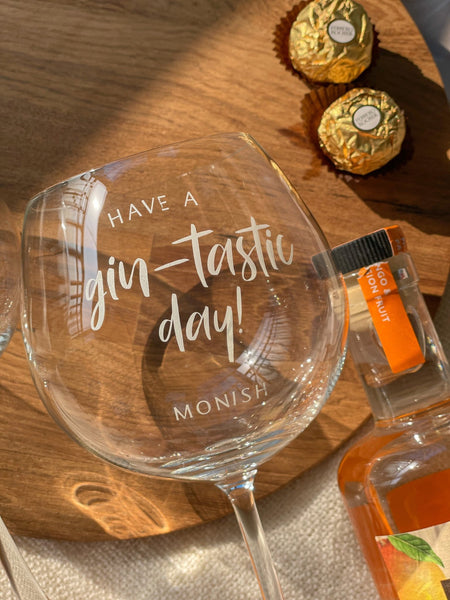 Personalized - Gin Glass - Gintastic Day - LemonadeHome