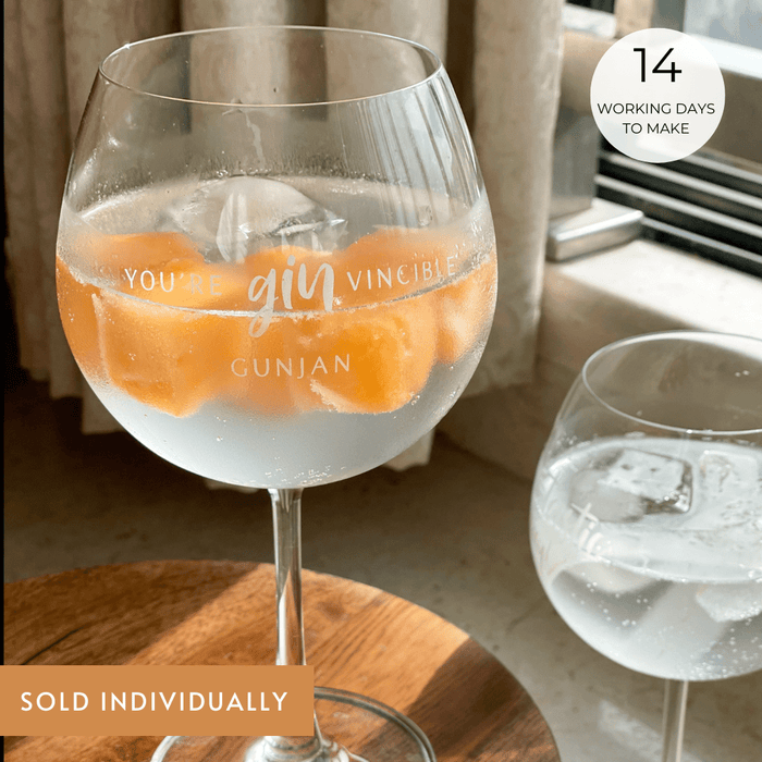 Personalized - Gin Glass - You're Ginvincible - LemonadeHome