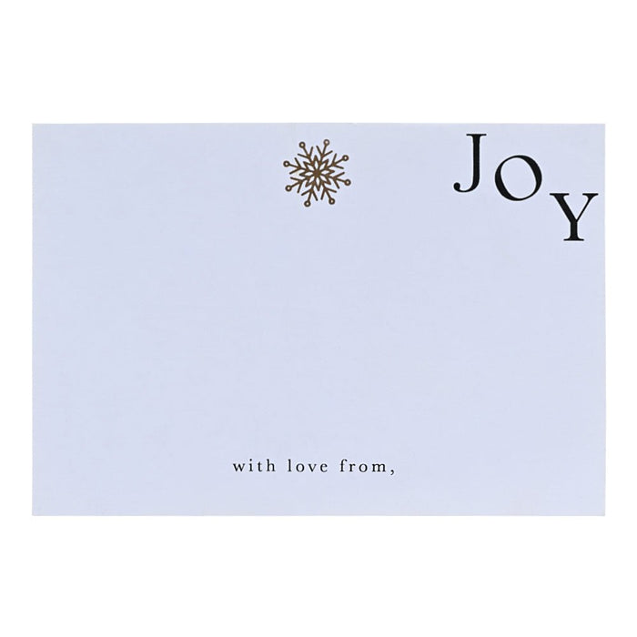 Personalized - Gold Printed Festive Notecards - Joy - LemonadeStationery