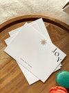 Personalized - Gold Printed Festive Notecards - Joy - LemonadeStationery