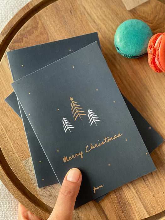 Personalized - Gold Printed Greeting Cards - Merry Christmas - LemonadeStationery