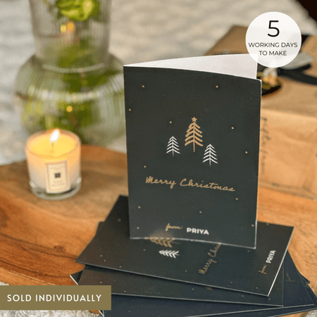 Personalized - Gold Printed Greeting Cards - Merry Christmas - LemonadeStationery