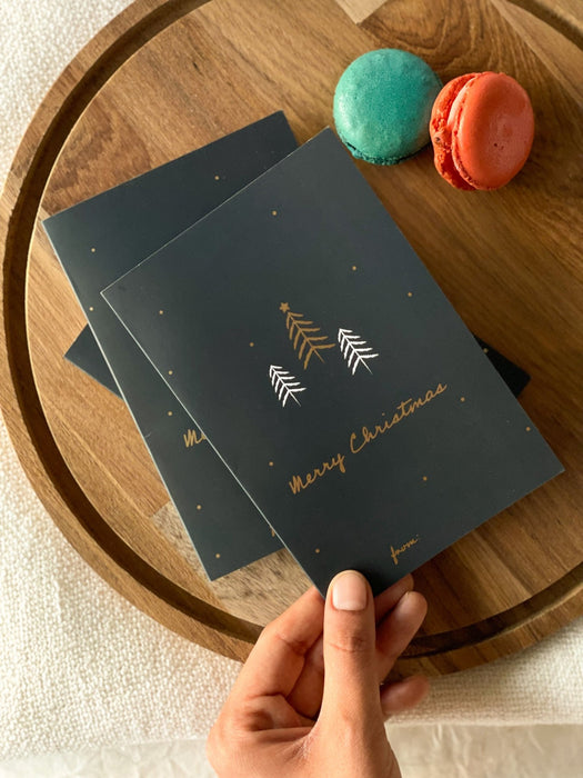 Personalized - Gold Printed Greeting Cards - Merry Christmas - LemonadeStationery