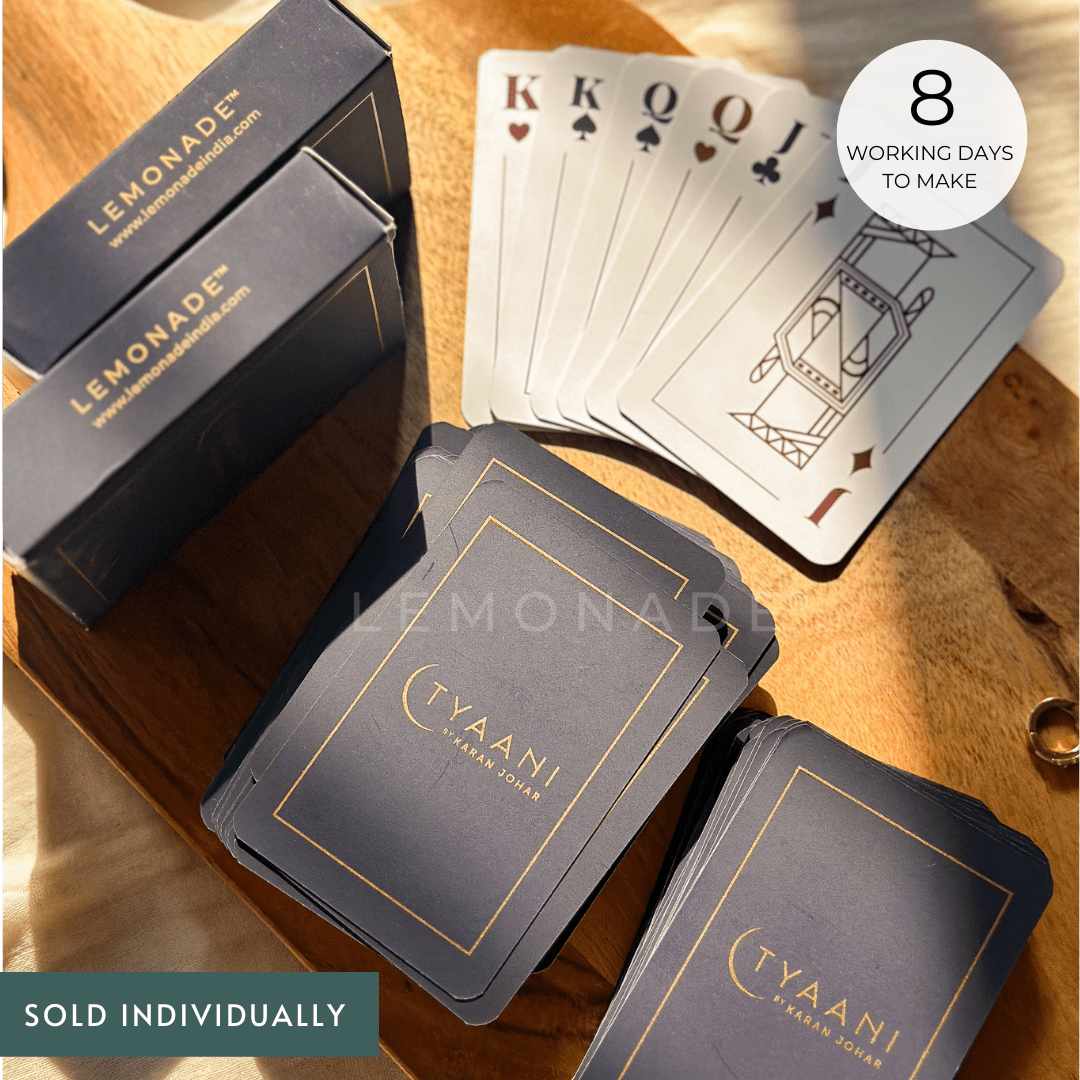 Gold Rimed Card Design Personalized Gold Printed Playing Cards with Logo | Lemonade - Lemonade