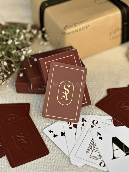 Personalized - Gold Printed - Playing Cards - Logo - LemonadeLuxe Gifting