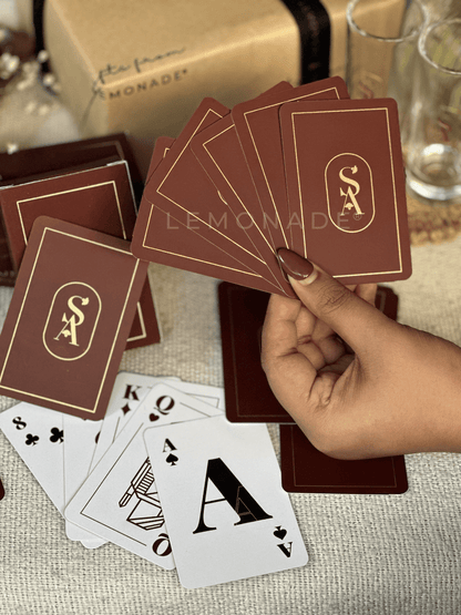 Personalized - Gold Printed - Playing Cards - Logo - LemonadeLuxe Gifting