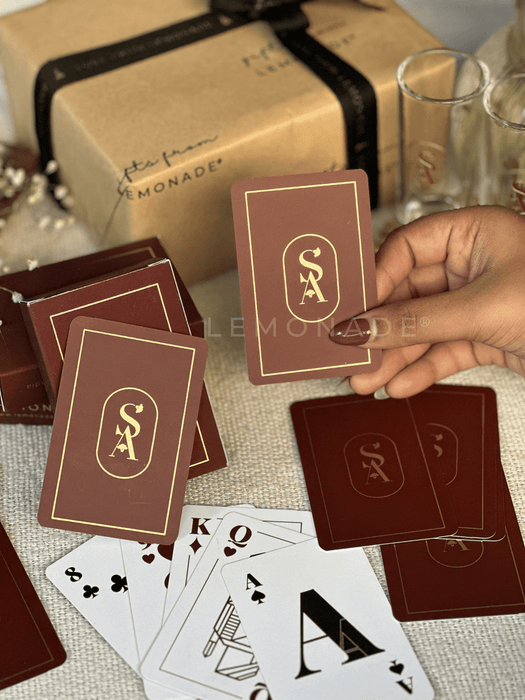 Personalized - Gold Printed - Playing Cards - Logo - LemonadeLuxe Gifting