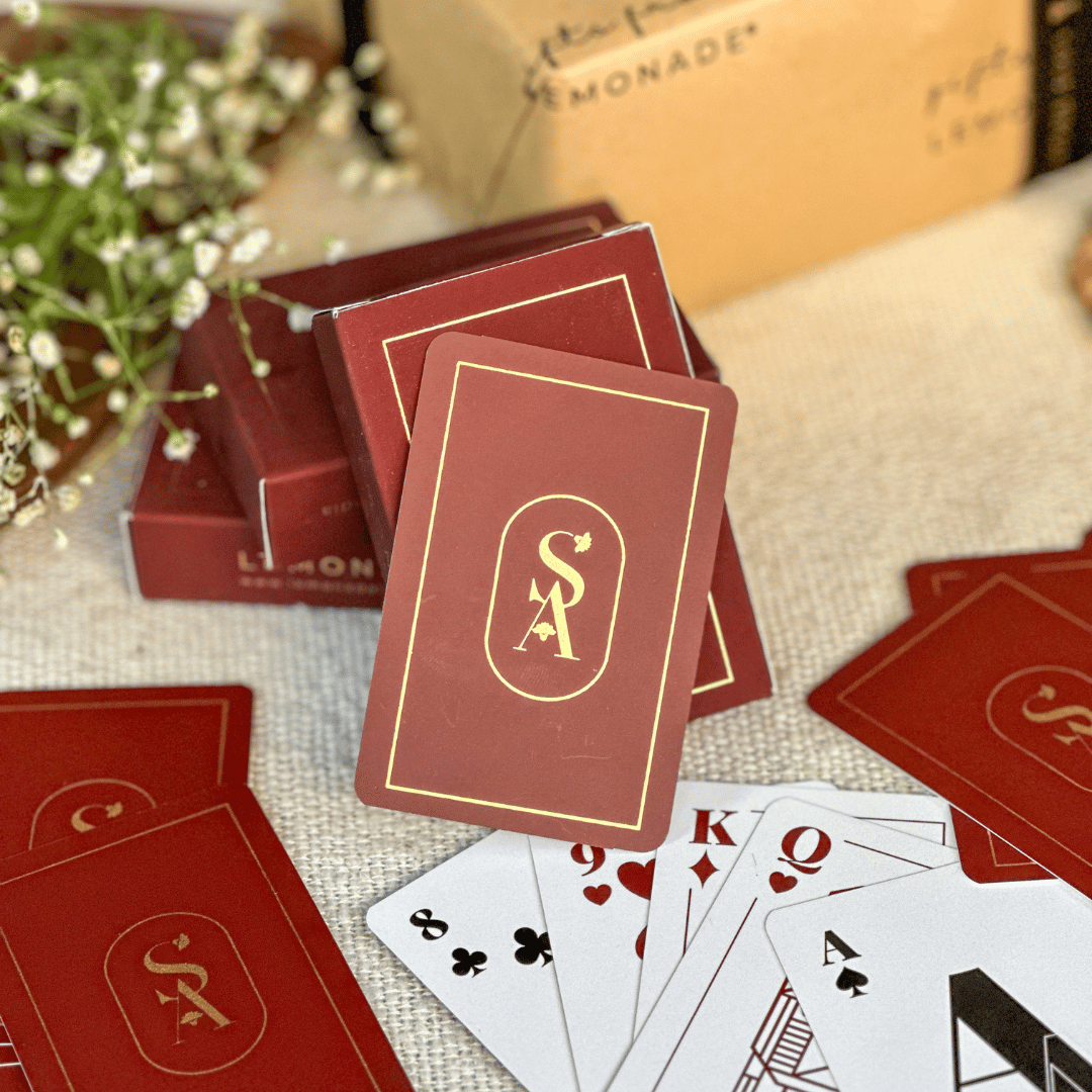 Personalized - Gold Printed - Playing Cards - Logo - LemonadeLuxe Gifting
