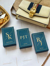 Personalized - Gold Printed Playing Cards - Matte Finish - Initial - Blue - LemonadeLuxe Gifting