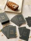 Personalized - Gold Printed Playing Cards - Matte Finish - Monogram - Black - LemonadeLuxe Gifting