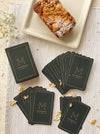 Personalized - Gold Printed Playing Cards - Matte Finish - Monogram - Black - LemonadeLuxe Gifting