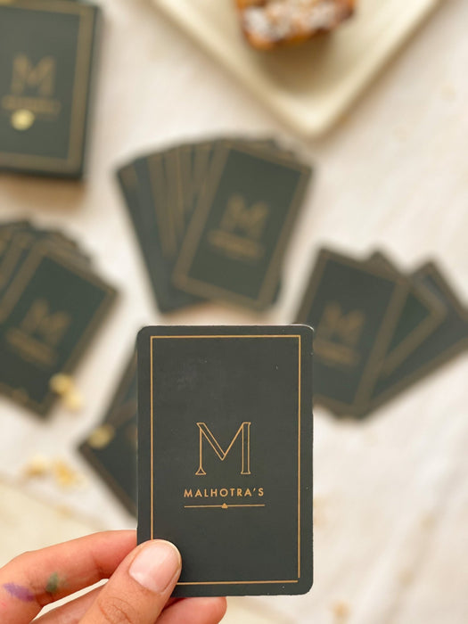 Personalized - Gold Printed Playing Cards - Matte Finish - Monogram - Black - LemonadeLuxe Gifting